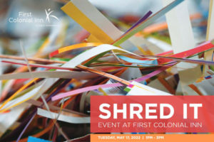 Shred It event at First Colonial Inn, May 2022
