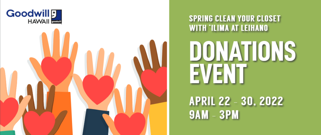 Spring cleaning donations event at 'Ilima at Leihano