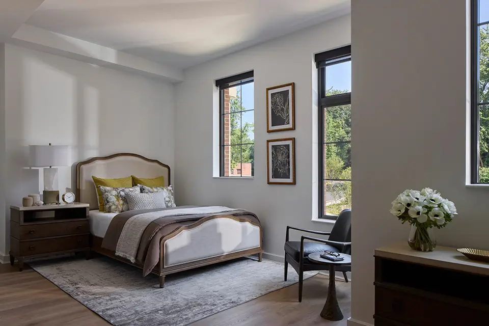 The fitzgerald independent living floorplan bedroom